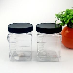 850ml Square Food Grade Gas Tight Wide Mouth Plastic Jar
