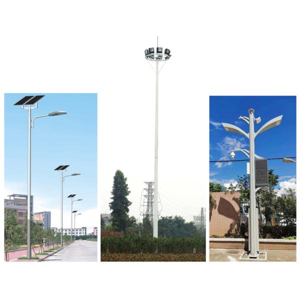 Telecom Mobile 5G Antenna Steel Tubular Pole 60m Hot Dip Galvanized