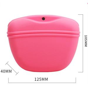 Outdoor Dog Walking Silicone Dog Food Snack Bag Portable Waist Pack for Pet