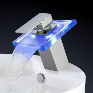 Modern Chrome One Handle Bathroom Faucets , Reusable Bathroom Vessel Faucets