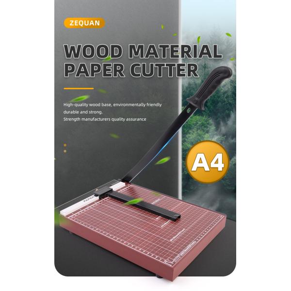 37Kg ZEQUAN A4 Guillotine Paper Trimmer for Office Photograph Cardboard Manual Paper Cutter