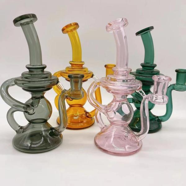 Odm 9'' Hookah Water Pipe Recycler Premium Bong Glass Bubbler