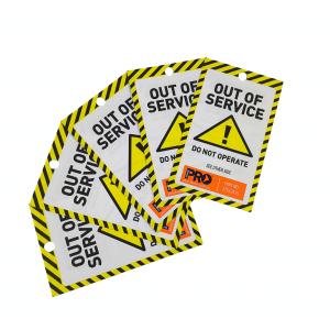 China Yellow Out of Service Tag Non Tear All Weather Lockout Safety Tag on sale