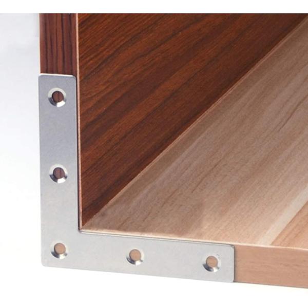 White Finish Stainless Steel Flat Corner Bracket for Repair Joist Plate Connector