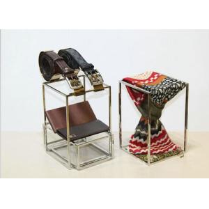 Square Tube Metal Shop Display Props For Tie / Shoes / Scarf Retail Store