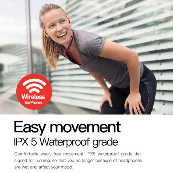 Dual Dynamic Wireless Headphones Bluetooth Earphones Neckband Collar Headset Handsfree Headphone Sport Earbuds for Phone Bx345