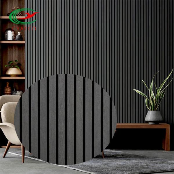 Nontoxic Fireproof Acoustic Wood Wall Panels , Eco Friendly MDF Slat Board