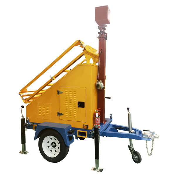 Buy OEM Solar Panel Mobile Solar Trailer With 6m 7m Manual Telescopic Mast at wholesale prices