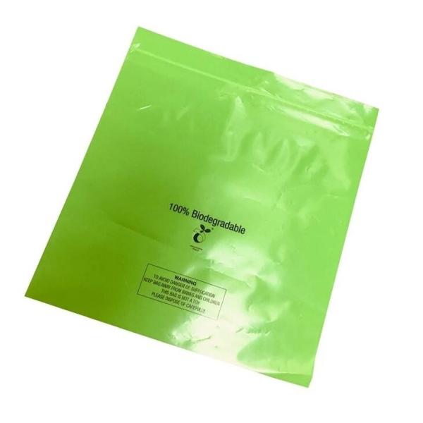 Buy PLA Biodegradable Cornstarch Minizip Grip Bags Green Color Plastic 100% Compostable Bags, K, Zip Loc, Grip Seal at wholesale prices