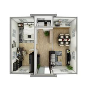 Movable Expandable Prefab Container House With Good Structure Two Bedroom