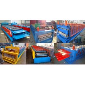 Quality 2018 New type Blue color steel glazed tile roll forming machine PLC control automatic made in china long time service for sale