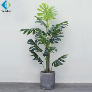 Nordic Style Artificial Bonsai Tree , Broad Turtle Leaves Faux Bonsai Tree