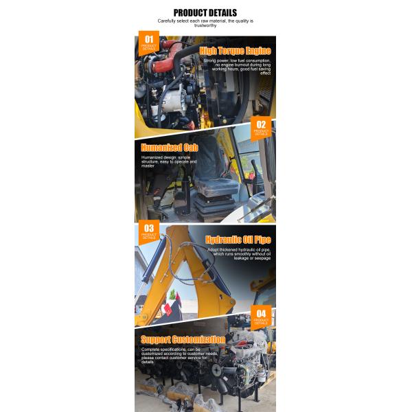 High Quality Multi-Function Front Loader Backhoe Combo for Landscaping Projects Backhoe Wheel Loader