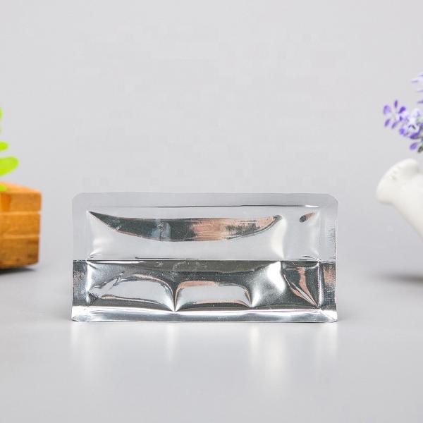 Custom Flat Bottom Aluminum Foil pouch With One Side Clear Transparent Aluminium Foil Bag With Zipper For Food Packaging