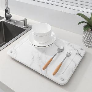 White/Grey/Custom Color Absorbent Diatom Stone Mat for Bath and Kitchen Fast