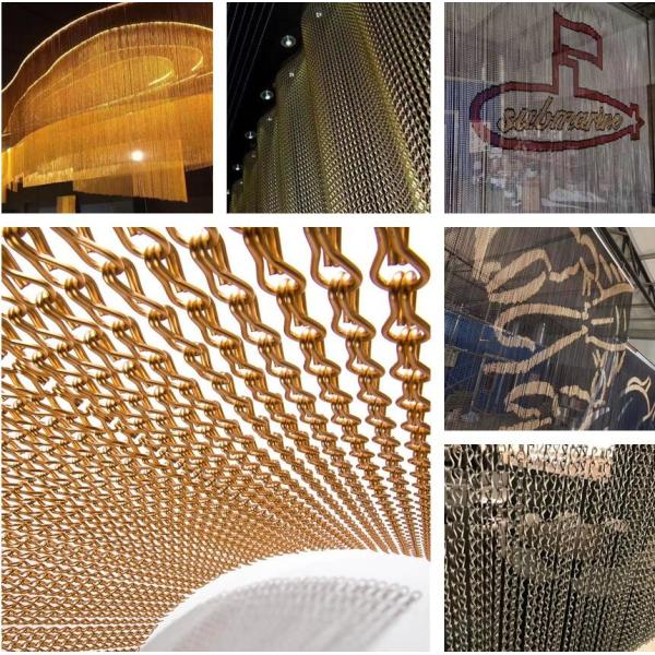 Colorful Aluminum Chains Curtain As Space Divider For Hotel Decoration