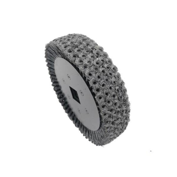 Heavy Duty Twisted 12 Inch Knotted Wire Wheel Brush For Metal Tube Rust Removal