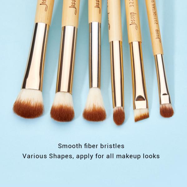 Jessup Bamboo Makeup Brushes Set Full Eye Makeup Kit ODM Available