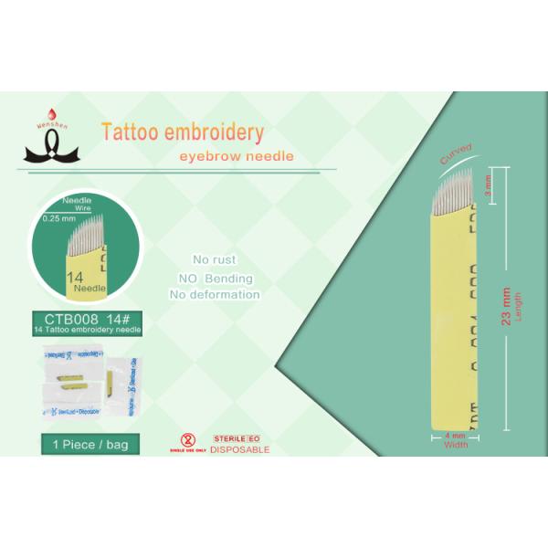 Buy Stainless Steel Permanent Make Up Tattoo Needles Approved ISO 9002 at wholesale prices