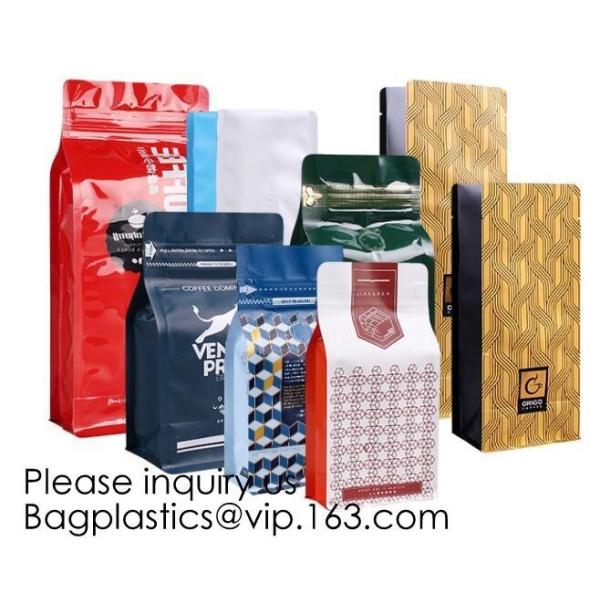 Buy Coffee bean bag air valve kraft paper octagonal sealing aluminum foil self-supporting k bag custom coffee packagin at wholesale prices