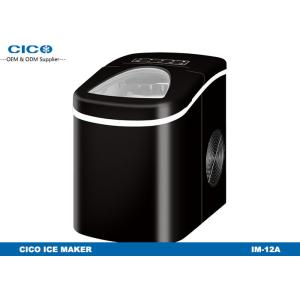 Black Small Crushed Ice Maker / Bullet Ice Cube Maker Compressor Cooling