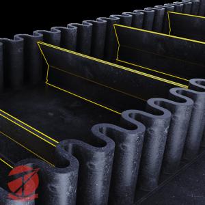 Strong Adhesion Rubber Multi Ply Textile Corrugated Sidewall Conveyor Belt