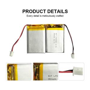 Custom Lithium Polymer Battery LP601235 3.7v 250mAh LiPo Battery