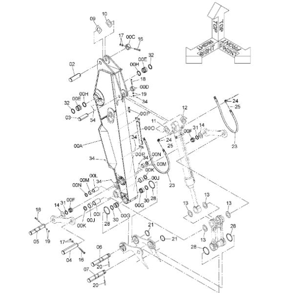4409122 Bushing HITACHI Excavator Spare Parts Fit For ZX120-3 ZX135US