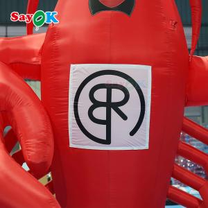 Giant Inflatable Cartoon Characters Lobster Model 4mH Red Colour