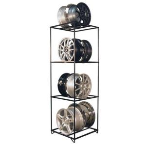 Square Aluminum Alloy Wheel Display Stand Knocked Down