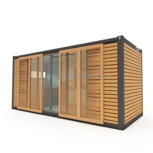 Hotel Accommodation 20ft Prefabricated Container Office House with Wooden