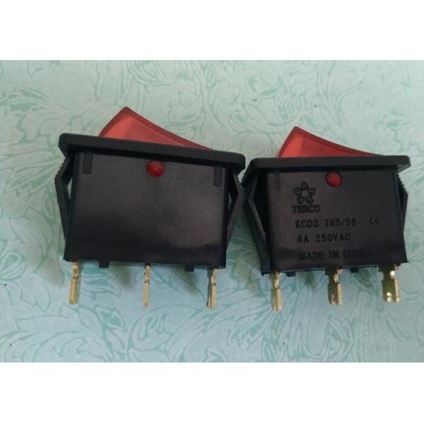 5 Pins 10a Electrical Rocker Switches With Orange Led Brass Strip Kcd3