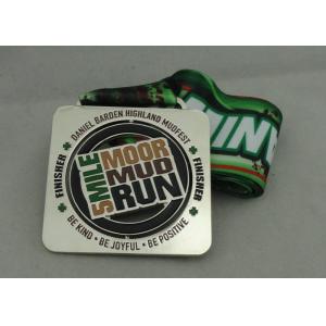 Quality Die Casting Custom Ribbons Awards Piece Silver Plating With Spinning for sale