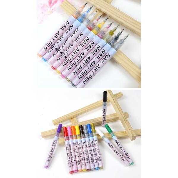 Best Graffiti Nail Pen 12color Acceptable OEM Gel Polish Nail Art Pen for Painting