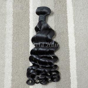 Loose Curly Virgin Hair Weave Malaysian Hair Extensions Soft And Silky