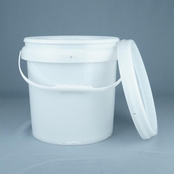 Buy 10L Round Plastic Packaging Container With Lid And Handle at wholesale prices