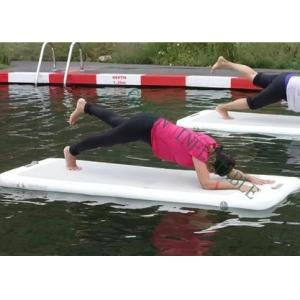 Folding Inflatable Floating Yoga Mat , Water Gymnastics Mat 220x85x15cm