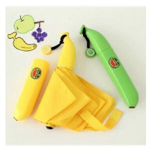 Quality New creative gift product yellow banana shape rain sun umbrella for sale