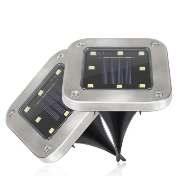 Buy 8 LEDs Rgb Recessed Ground Light Wireless Type Solar Powered For Lawn Pathway at wholesale prices