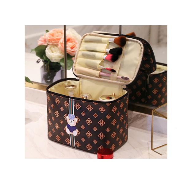 Buy PU cosmetic boxes large capacity travel bag Korean simple small multi-functional portable toiletries bags for women at wholesale prices