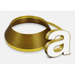 China Starbucks Street Signage Gold Color Channel Length 35m Sign Plastic Trim Cap on sale