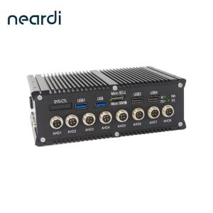 Quality RK3568 Linux Industrial Box PC Rugged Embedded Computer 8 AHD Cameras for sale