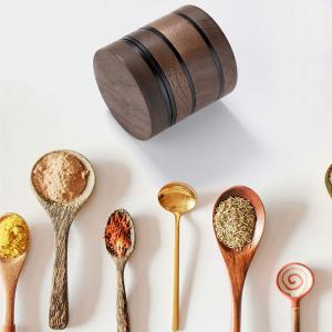 4 Piece 2.5 Inch Pollen Catcher Wooden Spice Grinder