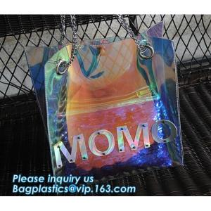 Summer Beach Bag Vinyl PVC Transparent Small Tote Handbags Shopping Shoulder