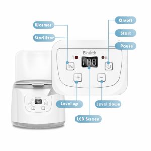 Large Capacity Holds 6 Bottles LED Display 4 in 1 Digital Double Bottle Warmer