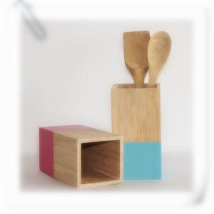 christmas bamboo utensil holder