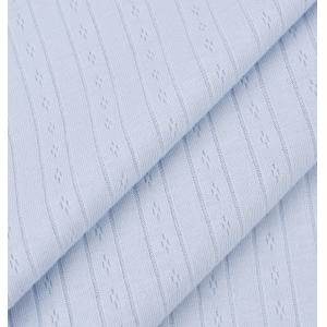 China Full Cotton Natural Gauze Fabric Material 200GSM Bar Jacquard Jersey on sale