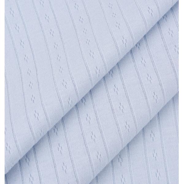 Buy Full Cotton Natural Gauze Fabric Material 200GSM Bar Jacquard Jersey at wholesale prices