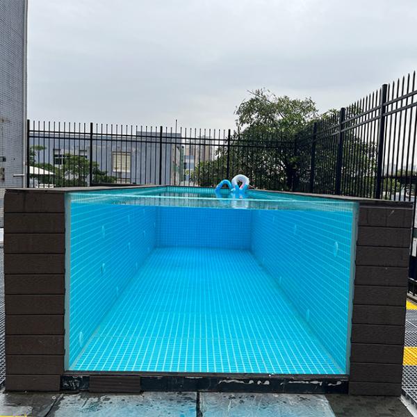 Buy High Light Transmission Custom Color Prefab Acrylic Pool with Transparent Panel Window at wholesale prices