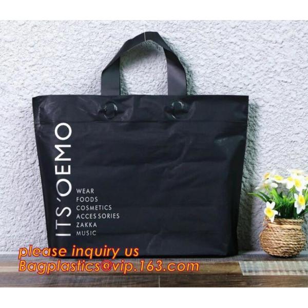 Buy reusable soft loop handle plastic bags,PP Plastic Bags with Soft Loop Handle, Square Bottom,ecofriendly biodegradable so at wholesale prices